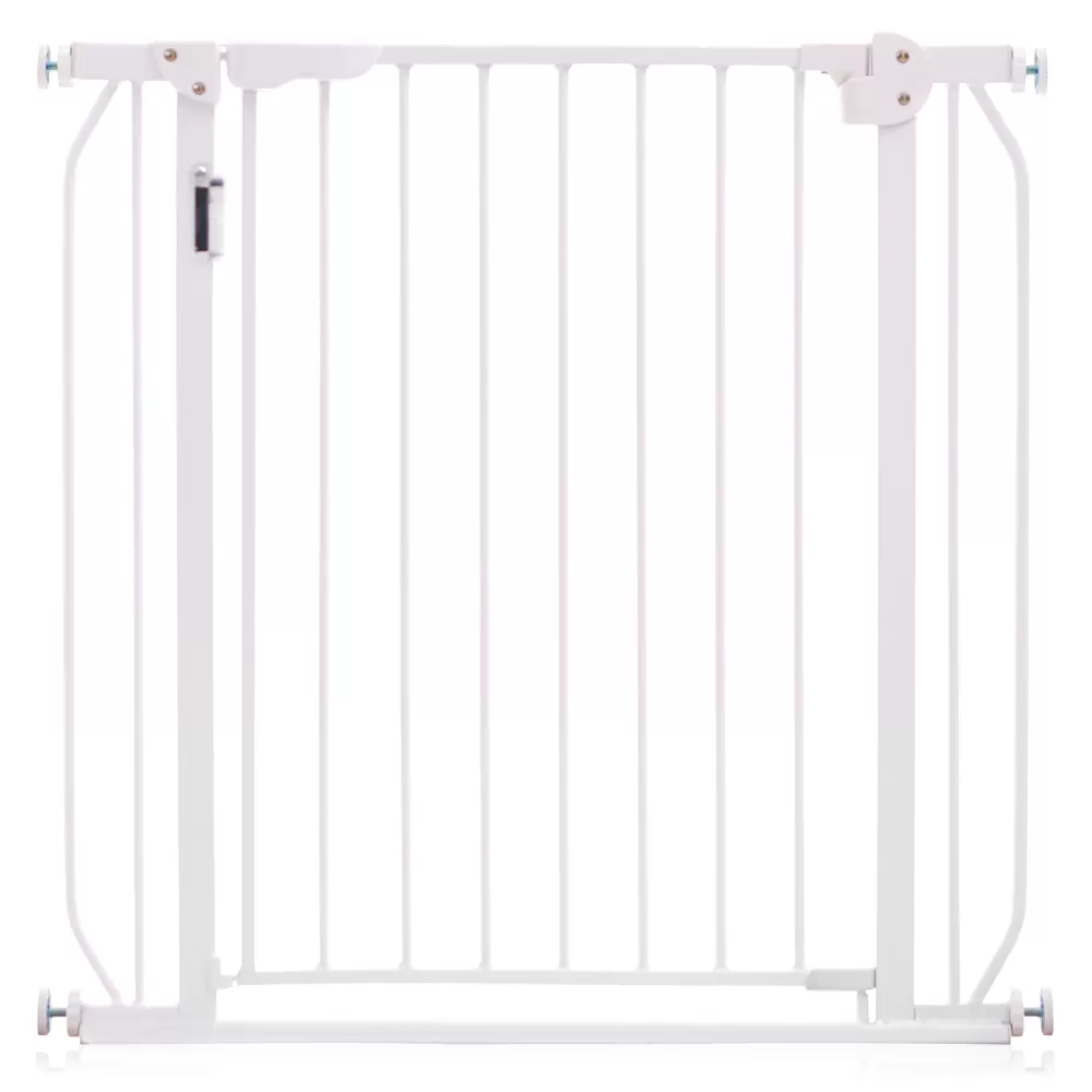 Baby Safe - Metal Safety LED Gate w/t 10cm Extension - White
