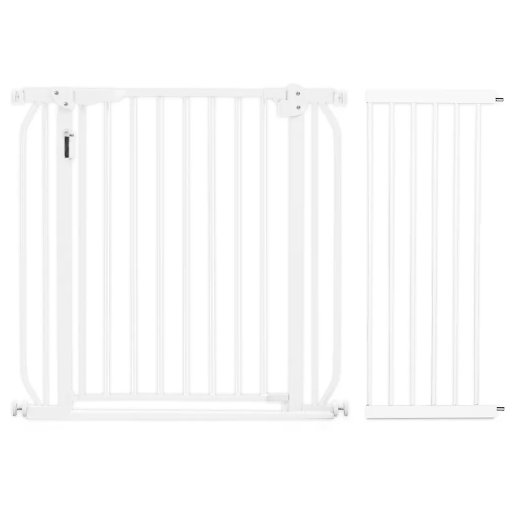 Baby Safe - Metal Safety LED Gate w/t 30cm Extension - White