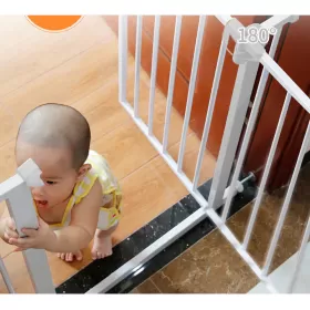 Baby Safe - Metal Safety Gate w/t 30 cm + 45 cm Extension - White