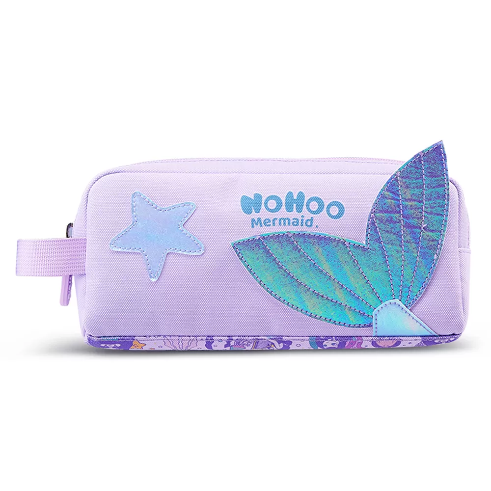 Nohoo Kids 16 Inch School Bag with Pencil Case Combo Mermaid - Purple
