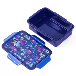 Eazy Kids Lunch Box Set and Tritan Water Bottle w/ Carry handle, Astronauts - Blue, 420ml