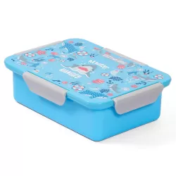 Eazy Kids Lunch Box Set and Tritan Water Bottle w/ Snack Box, Shark - Blue, 450ml