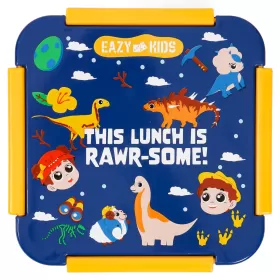 Eazy Kids Lunch Box Set, T-Rex- Blue