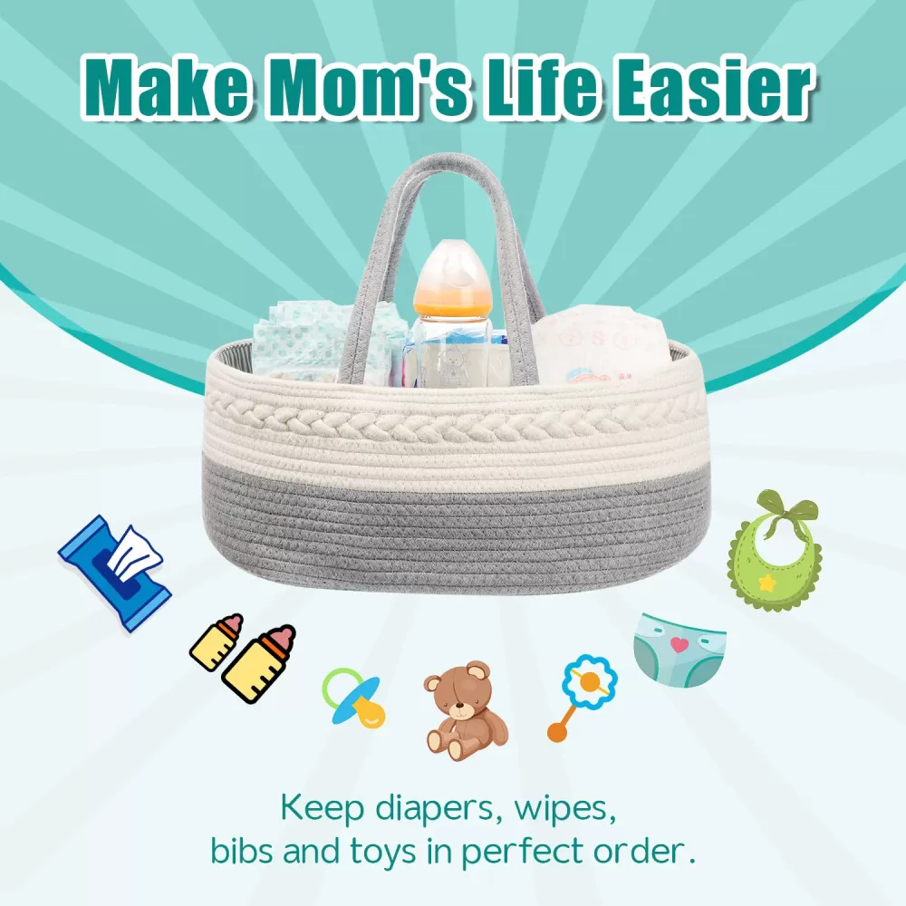 Little Story Diaper Caddy with 50pcs Changing Mats - Grey