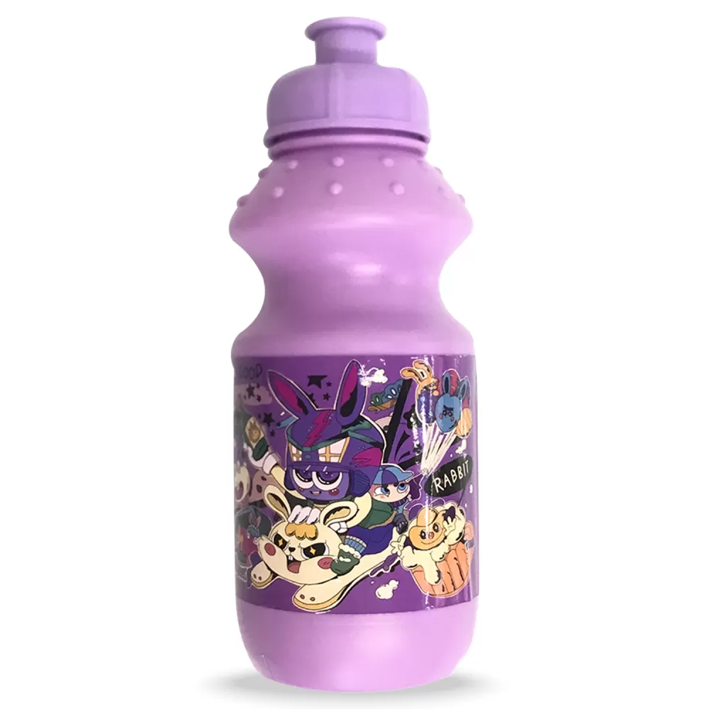 Eazy Kids - Set of 2 - Lunch Box &amp; Water Bottle - Rabbit Purple