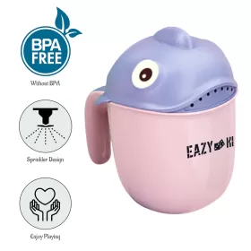 Eazy Kids Baby Head Shampoo Wash Rinse Shower Mug - Pink, 500ml