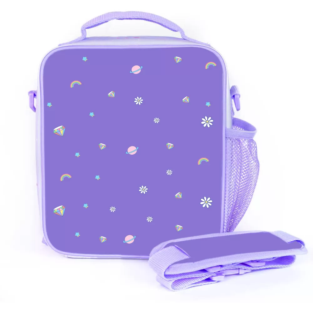 Eazy Kids Bento Boxes wt Insulated Lunch Bag Combo- Unicorn Purple