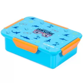 Eazy Kids Jawsome Shark 1/2/3/4 Compartment Convertible Bento Lunch Box-Pink