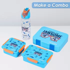 Eazy Kids Jawsome Shark Snack/Lunch Box-Blue