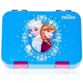 Disney Frozen Elsa Anna 6/4 Compartment Convertible Bento Tritan Lunch Box-Blue