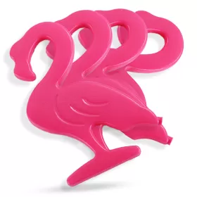 Eazy Kids Set of 4 Flamingo Reusable Hard Ice Packs for Lunch bags - Pink