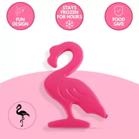Eazy Kids Set of 4 Flamingo Reusable Hard Ice Packs for Lunch bags - Pink