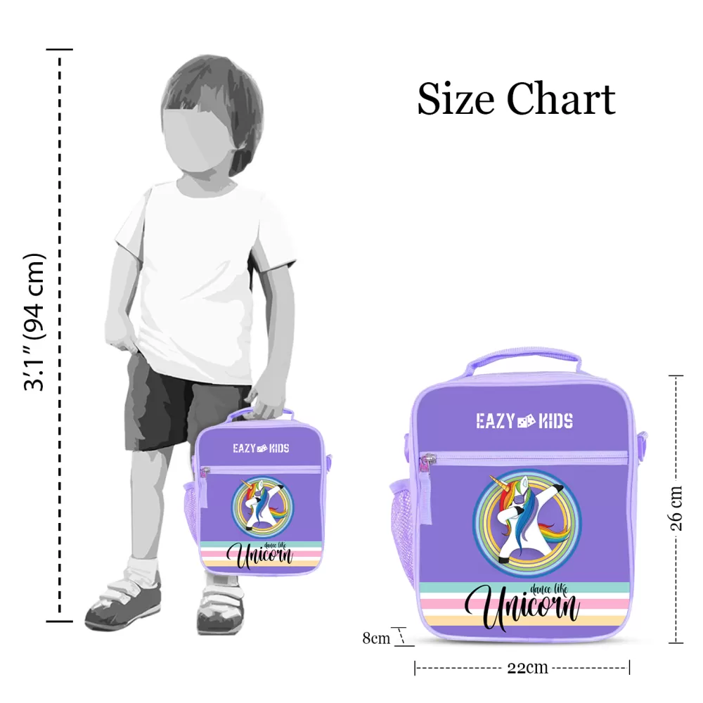 Eazy Kids Bento Lunch Bag-Unicorn - Purple