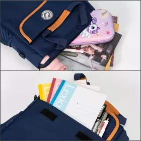 Eazy Kids Ergonomic Multipurpose School / Lunch Bag - Blue