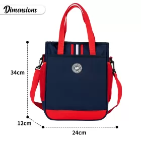 Eazy Kids Ergonomic Multipurpose School / Lunch Bag - Red Blue