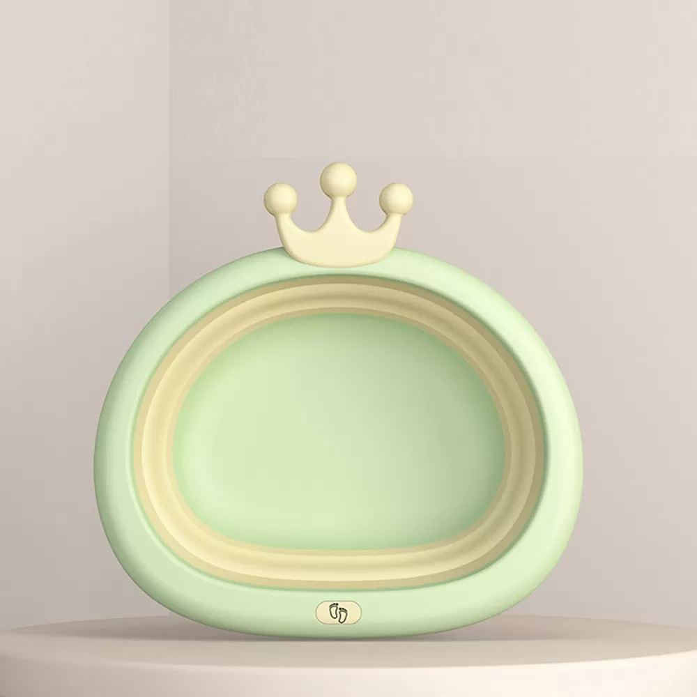 Eazy Kids Collapsible Royal Wash Basin for Baby - Green