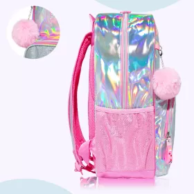 Eazy Kids-18" School Bag Lunch Bag Pencil Case Set of 3 Girl Power-Pink