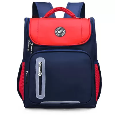 Eazy Kids Ergonomic School Bag-Red blue