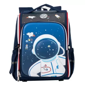 Eazy Kids Back to School 16" Astronaut Space School Backpack - Dark Blue