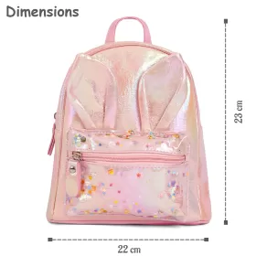 Eazy Kids-School Backpack-Rabbit Pink