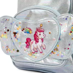 Eazy Kids-School Backpack-Unicorn Silver