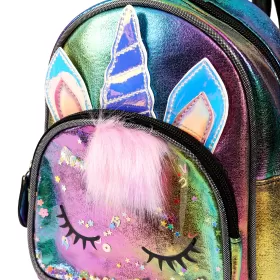 Eazy Kids-Sequin School Backpack-Unicorn Multicolor