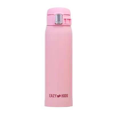 Eazy Kids Double Wall Insulated Travel Water Bottle - Pink, 500ml