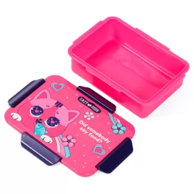Eazy Kids Lunch Box, Cat - Pink, 850ml
