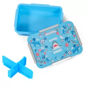 Eazy Kids Lunch Box, Shark - Blue, 850ml