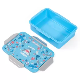 Eazy Kids Lunch Box, Shark - Blue, 850ml