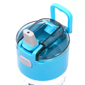 Eazy Kids Tritan Water Bottle w/ Snack Box, Shark - Blue, 450ml