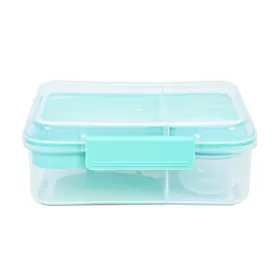 HYDROBREW 3/4/5 Compartment Convertible 1650ml Bento Lunch Box with 150ml Gravy Bowl - Green