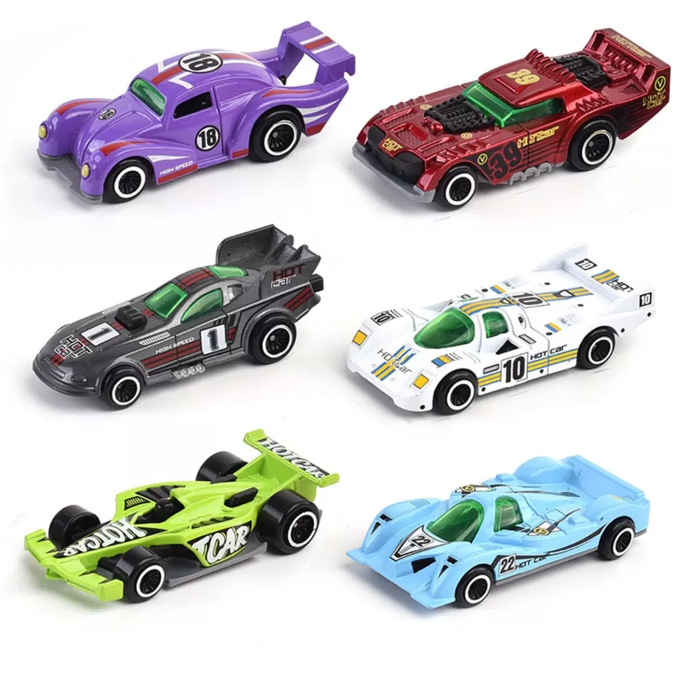 Little Story Alloy Glide Racer Toy Car (6Pcs)-Multicolor