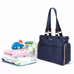 Little Story Matilda Diaper Bag-Navy Blue