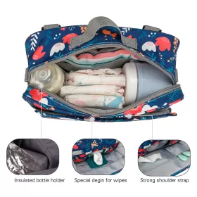 Little Story Baby Diaper Changing Clutch Kit - Floret Blue