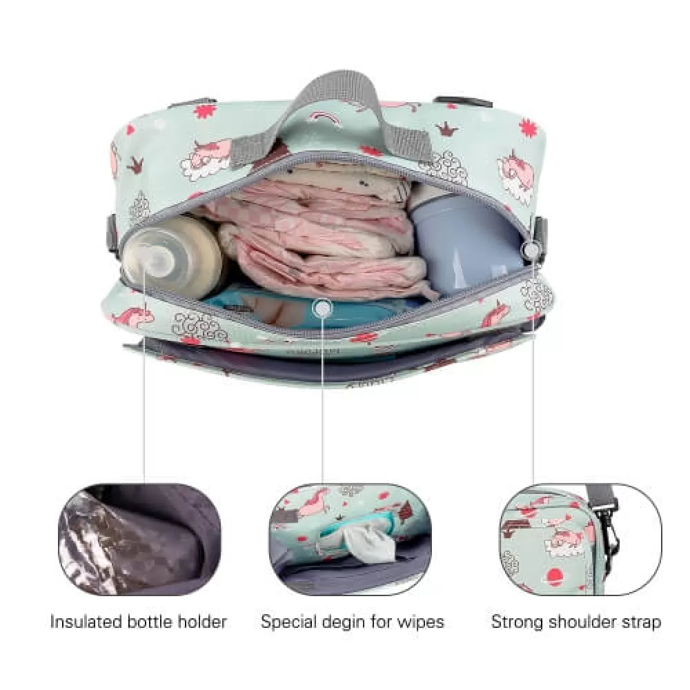 Little Story Baby Diaper Changing Clutch Kit-Green