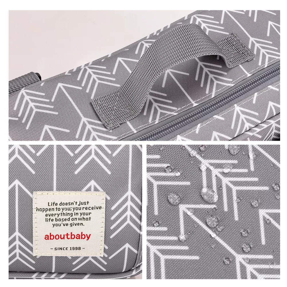 Little Story Baby Diaper Changing Clutch Kit-Melange Grey