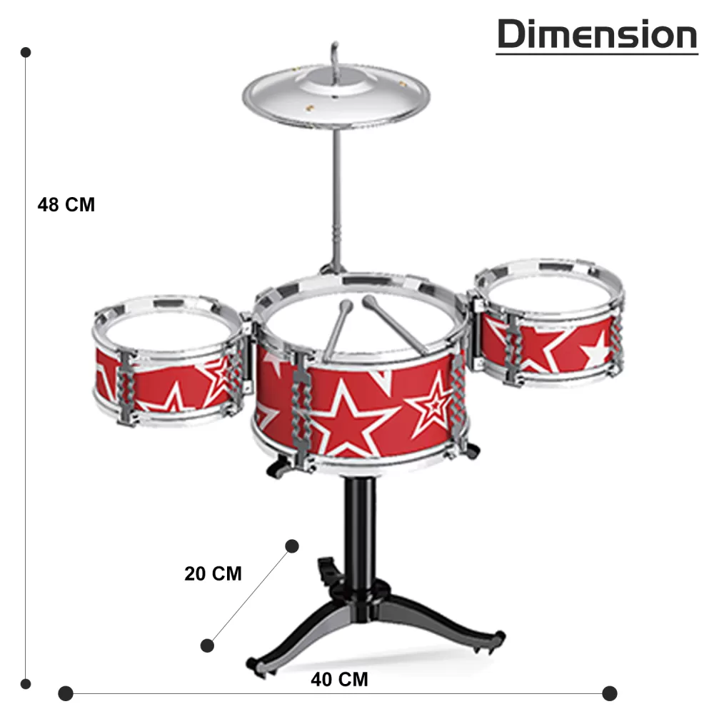 Little Story - Kids Drum Set Musical Instrument - Red