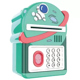 Little Story - Cute Piggy Bank wt Fingerprint Lock & Music - Astronaut Green