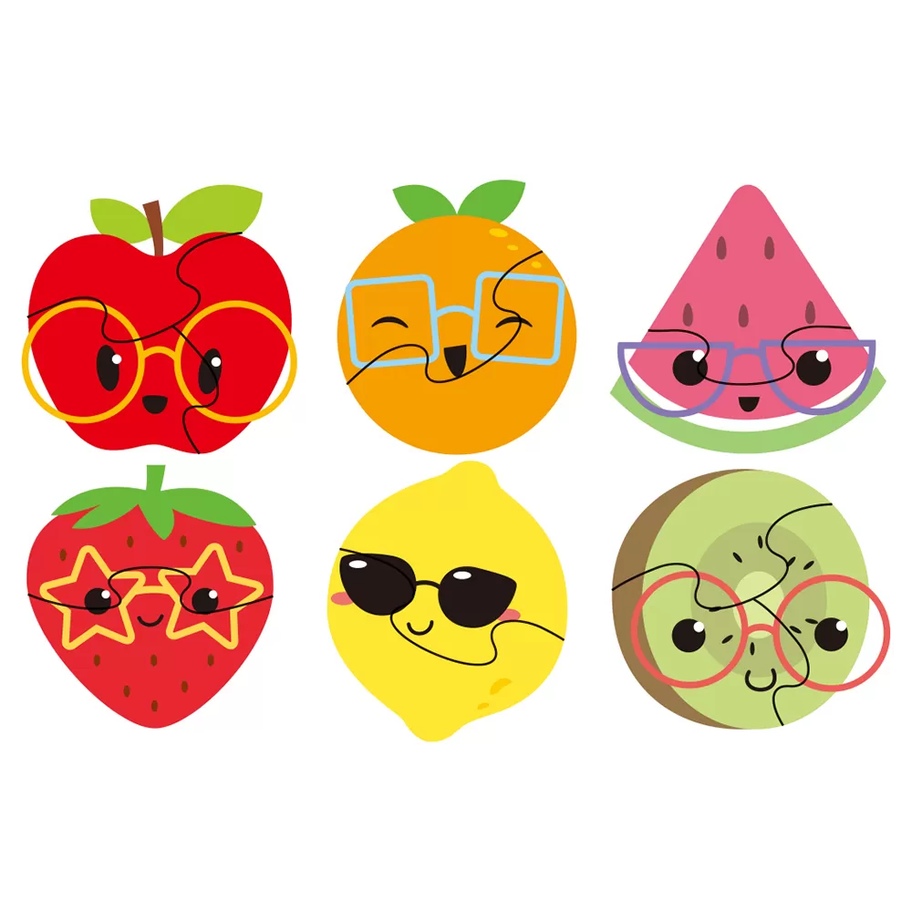 Little Story 6-in-1 Matching Puzzle Educational &amp; Fun Game - Fruits