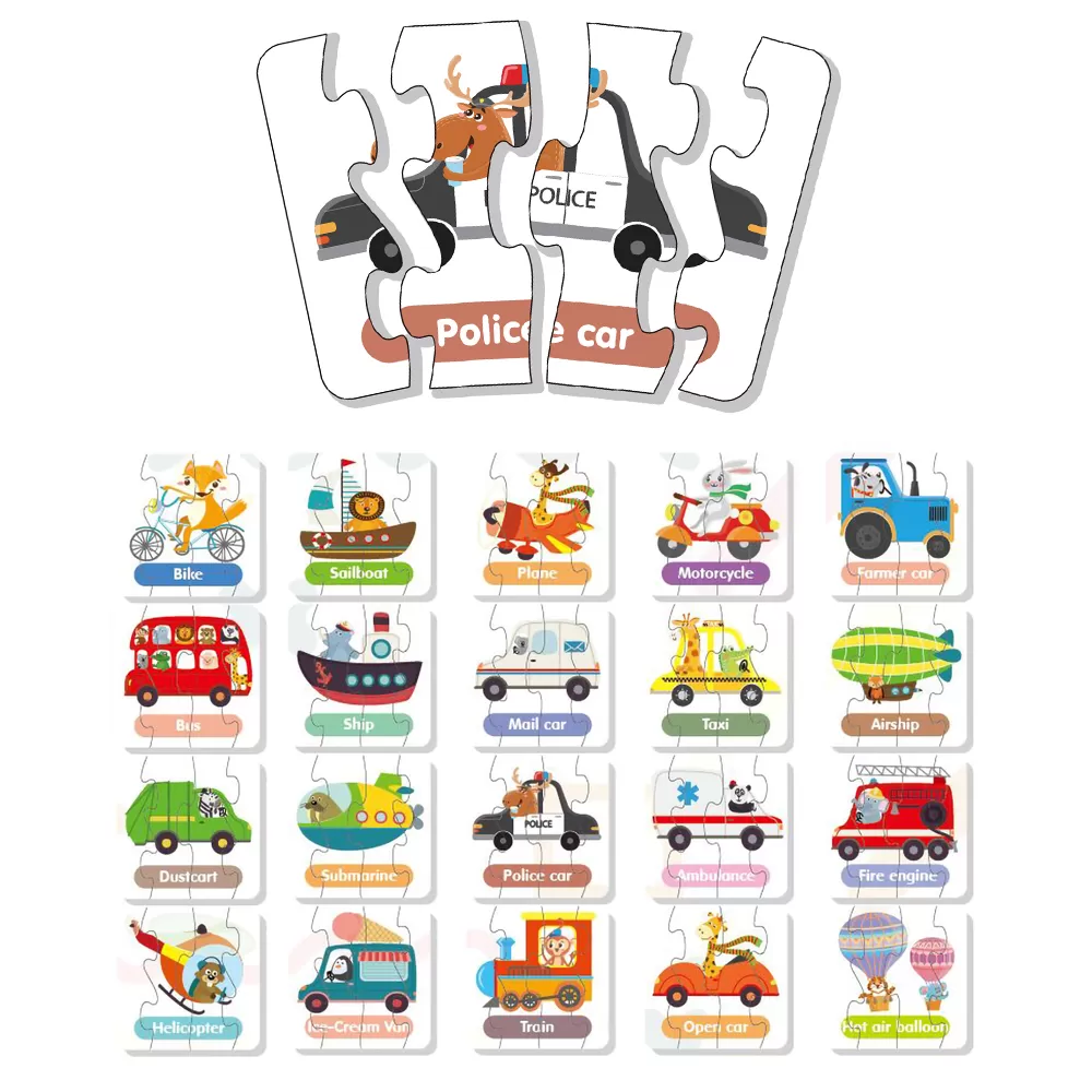 Little Story 20-in-1 Matching Puzzle Educational &amp; Fun Game - Transport