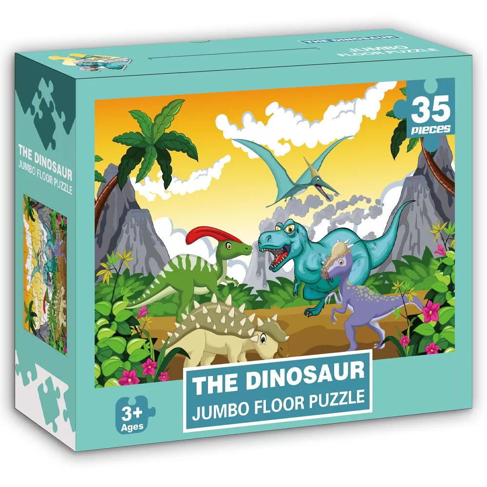 Little Story Jumbo Floor Jigsaw Puzzle Educational &amp; Fun Game (Dinosaurs World)- 35 pcs