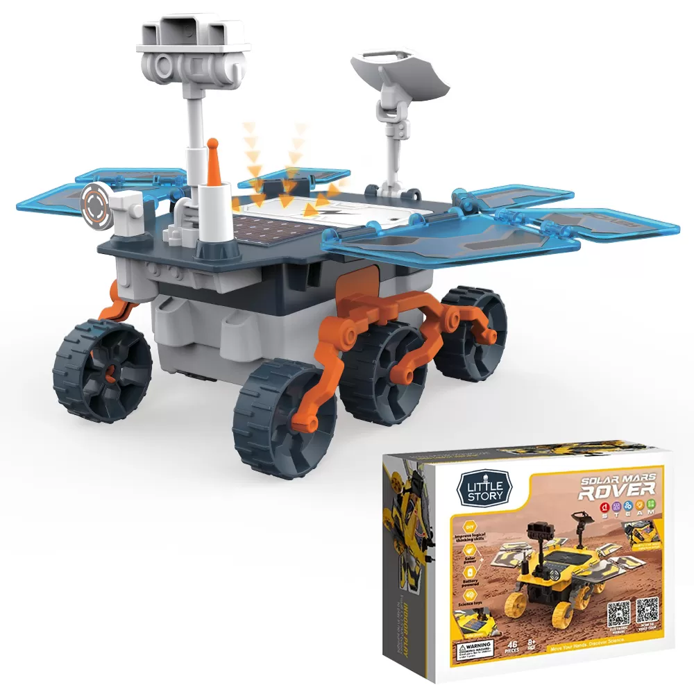 Skæbne Evakuering Konvertere Little Story DIY Solar Mars Exploration Rover (46 Pcs), STEM Series - Blue