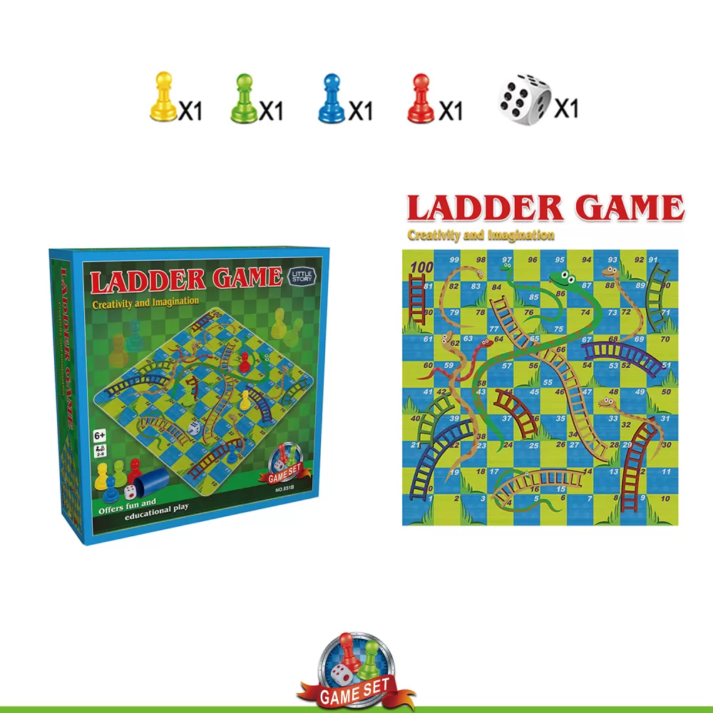 Little Story Snakes and Ladders Set-Multicolor