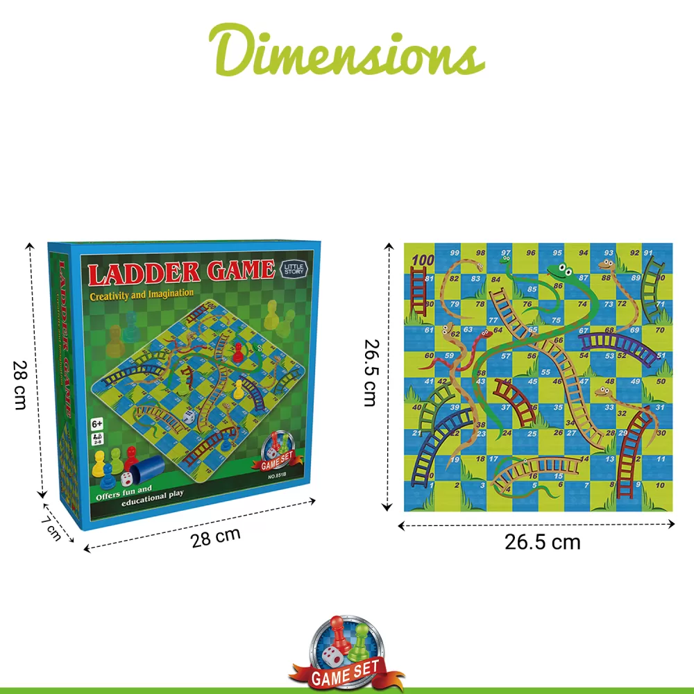 Little Story Snakes and Ladders Set-Multicolor