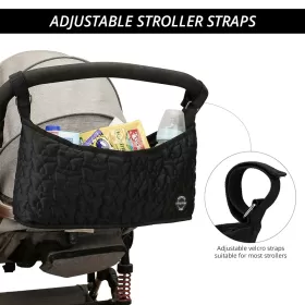 Little Story Premium Stroller Bag - Quilted - Black