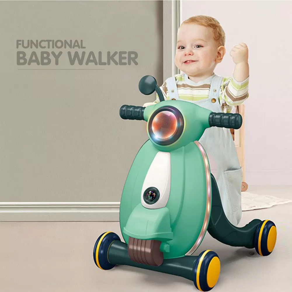 Little Story - Multifunctional Baby Walker wt Light &amp; Music, Fun &amp; Learning Toy - Green