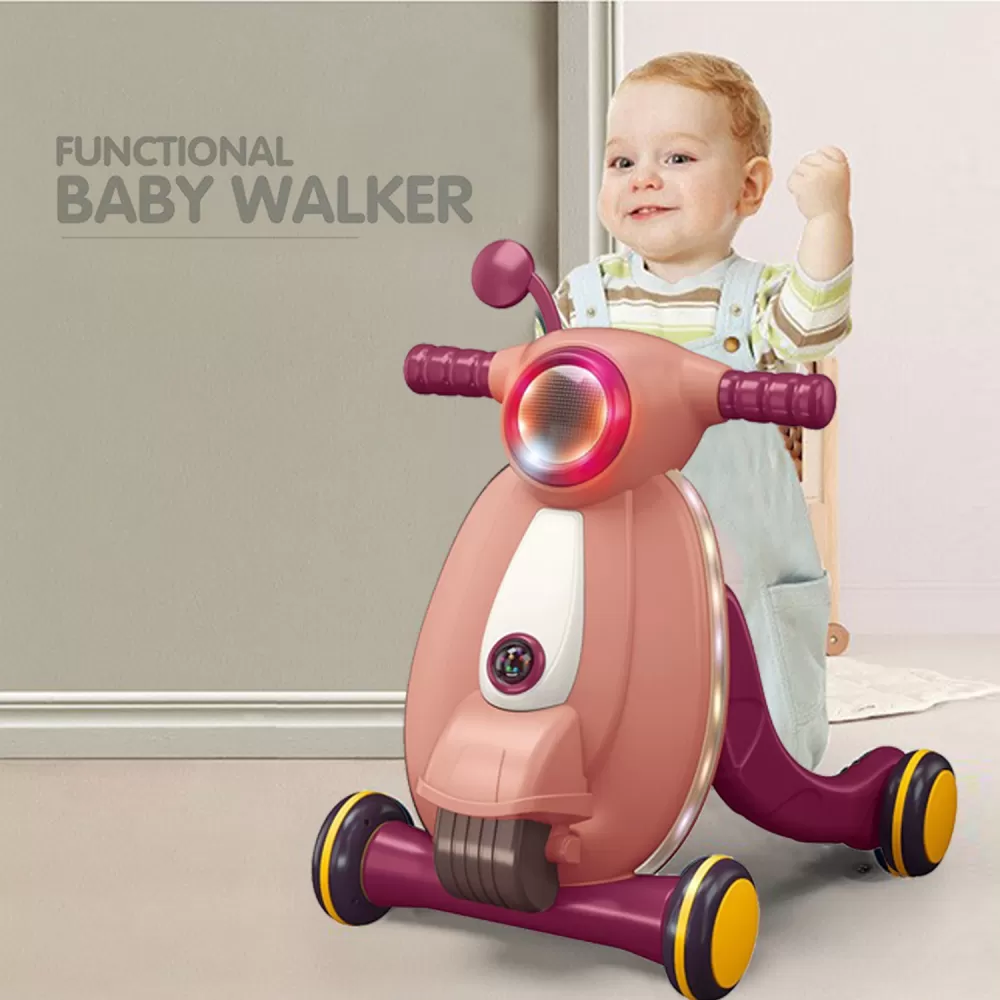 Little Story - Multifunctional Baby Walker wt Light &amp; Music, Fun &amp; Learning Toy - Pink