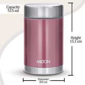 Milton Cruet Thermosteel Hot and Cold Soup Flask 515 ml Pink