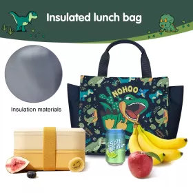 Nohoo Kids Tuition Bag / Hand Lunch Bag Dino - Green